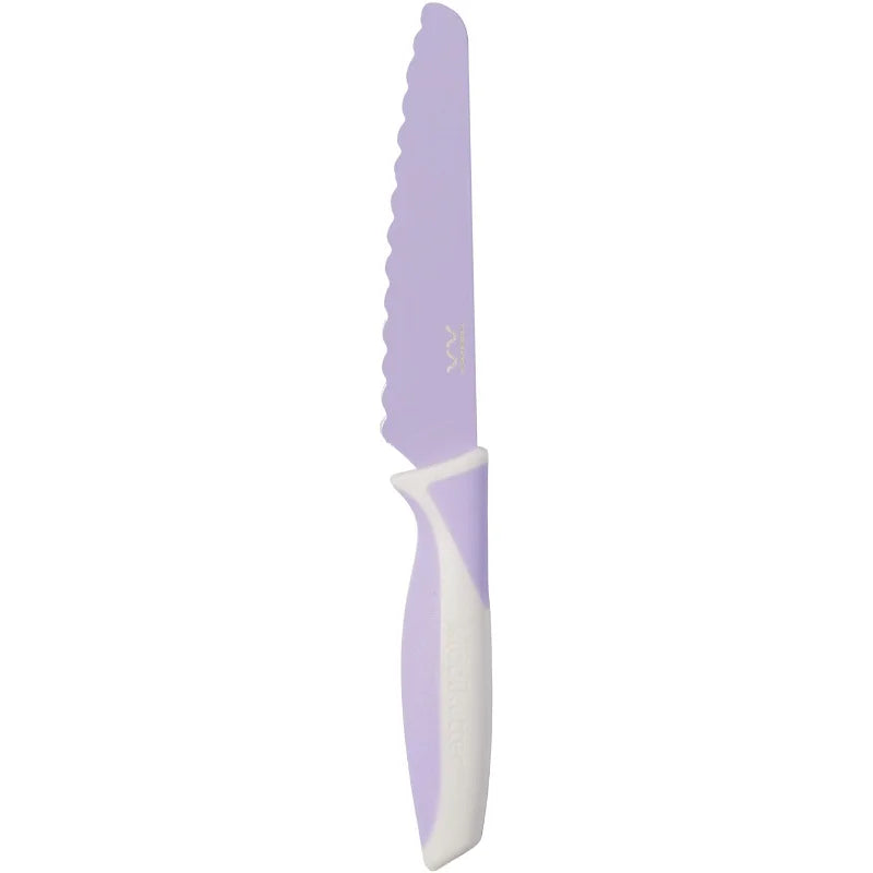 Kiddikutter barnahnífur í Lilac lit – fallegur og öruggur hnífur fyrir börn