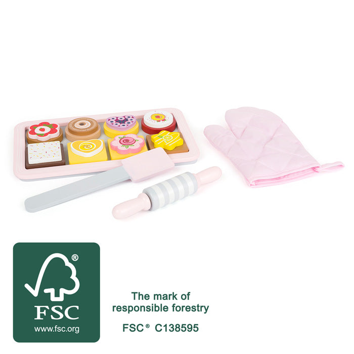 FSC vottað bökunarsett frá Small Foot, úr við og textíl