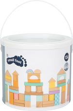 Geymsluhylki fyrir Pastel viðarkubba – 50 stk byggingarsett