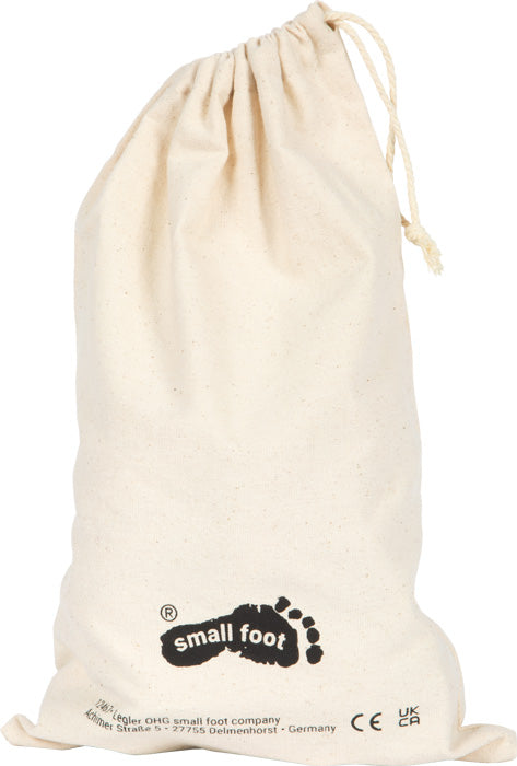 Bómullarpoki með skynjunar minnisspili úr við – geymslupoki fylgir