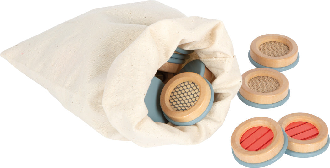 Bómullarpoki með skynjunar minnisspili úr við – geymslupoki fylgir