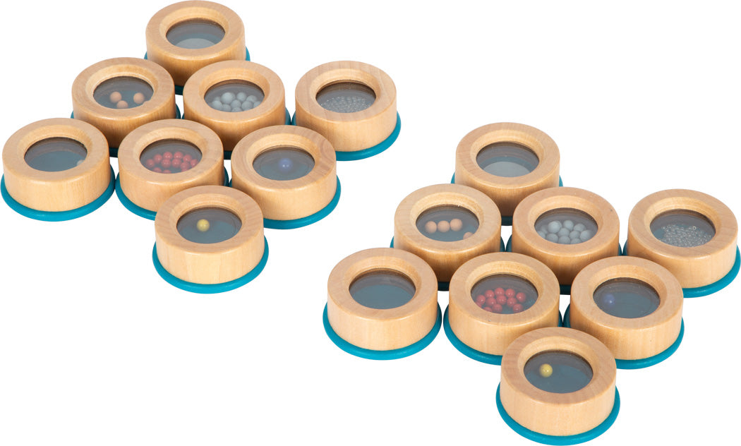 Hlustunar minnisspil úr við með mismunandi hljóðum til að para saman