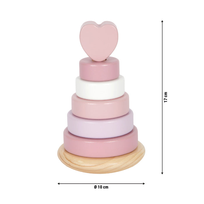 Staflturn stærðarmynd – viðarleikfang 17 cm á hæð