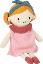 Lína tuskudúkka  – mjúk barnadúkka í bleikum kjól