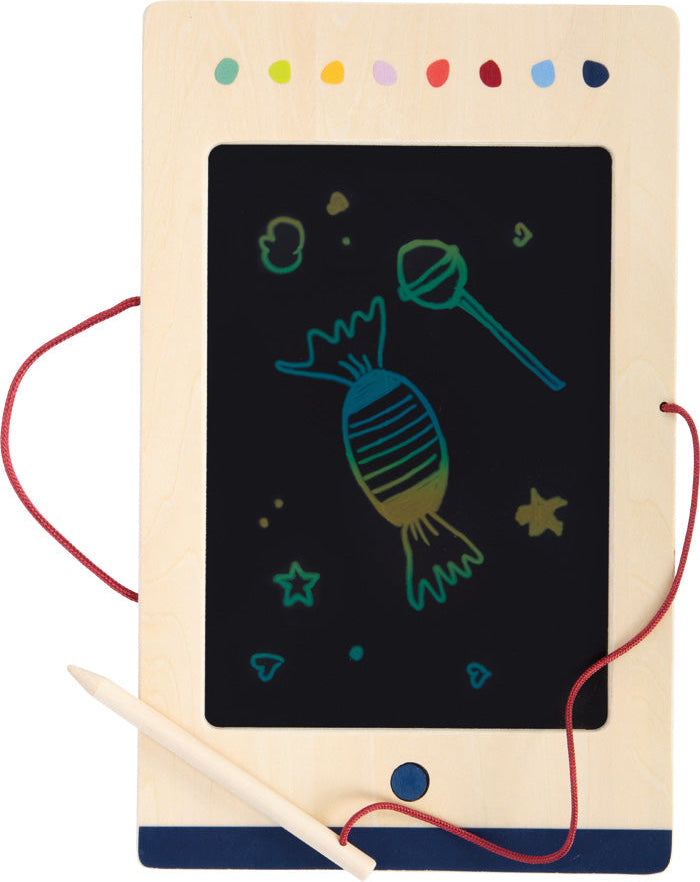 Barnateikning á LCD teiknibretti með marglitum skjá