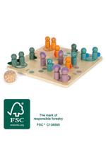 Ludo Dino borðspil úr FSC vottuðum við fyrir allt að 4 leikmenn