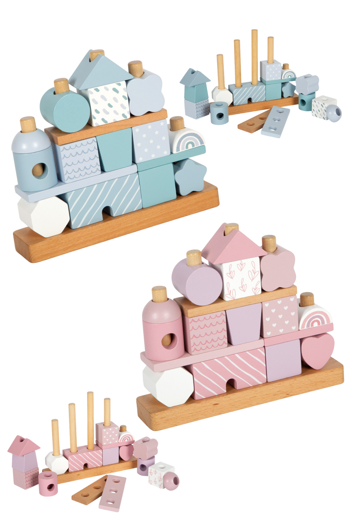 Stöflunarhús, til í pastel bleiku og pastel bláu