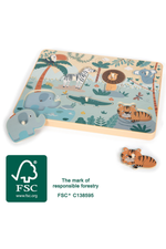 FSC vottað safari púsl með dýrahljóðum.