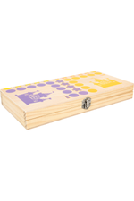 Lúdó borðspil með innbyggðu geymsluplássi.