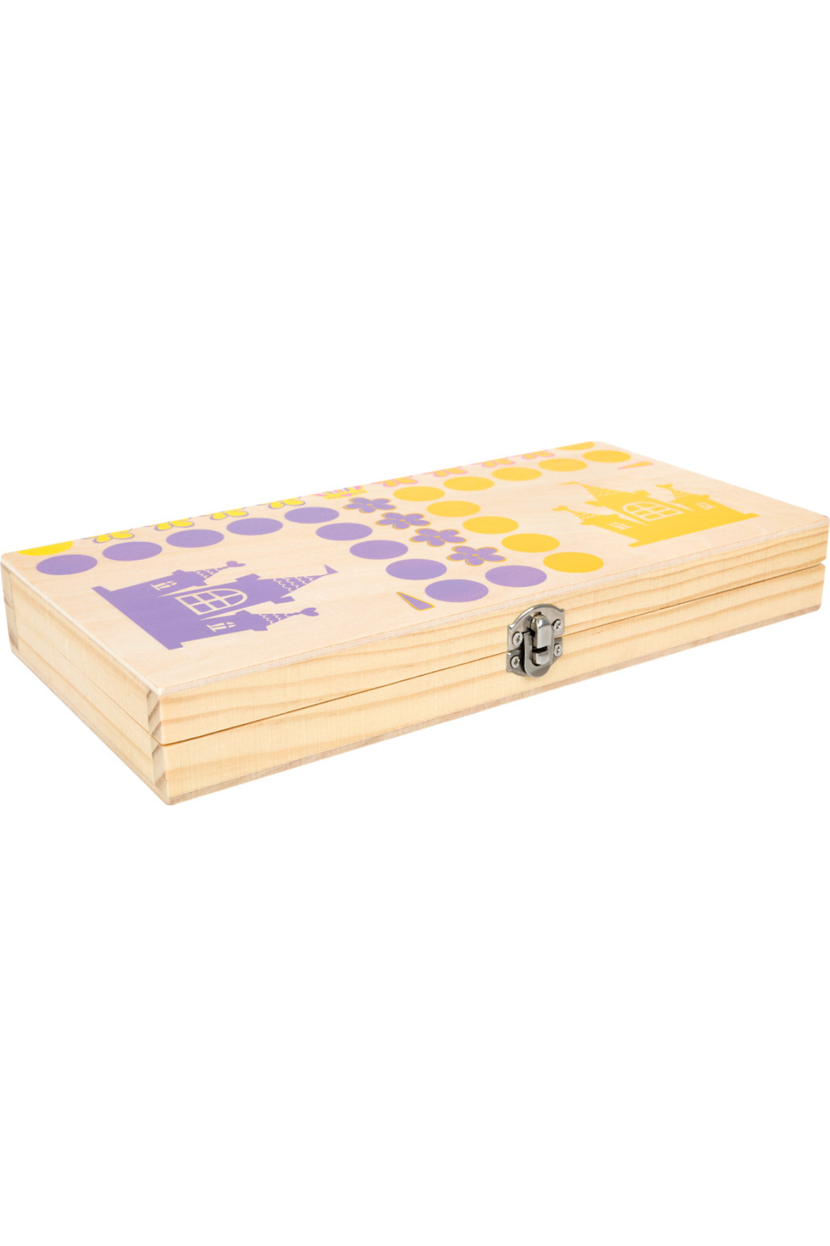 Lúdó borðspil með innbyggðu geymsluplássi.