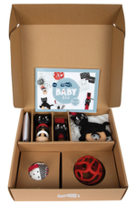 Baby Box 0–3 mánaða opinn gjafakassi með þroskaleikföngum