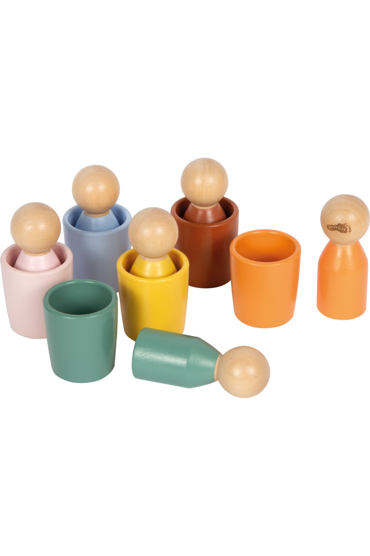 Small Foot Montessori leikfang með 6 litabikurum
