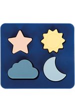 Sílíkon púsl frá Small Foot blátt á litinn