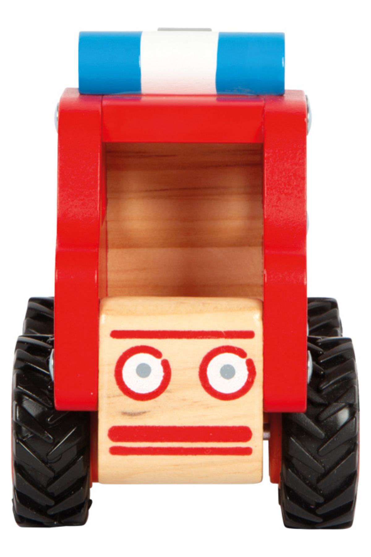 Fallegur viðar slökkviliðsbíll frá Small Foot að framan