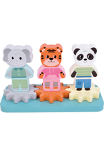 Three animal figurines on a white background