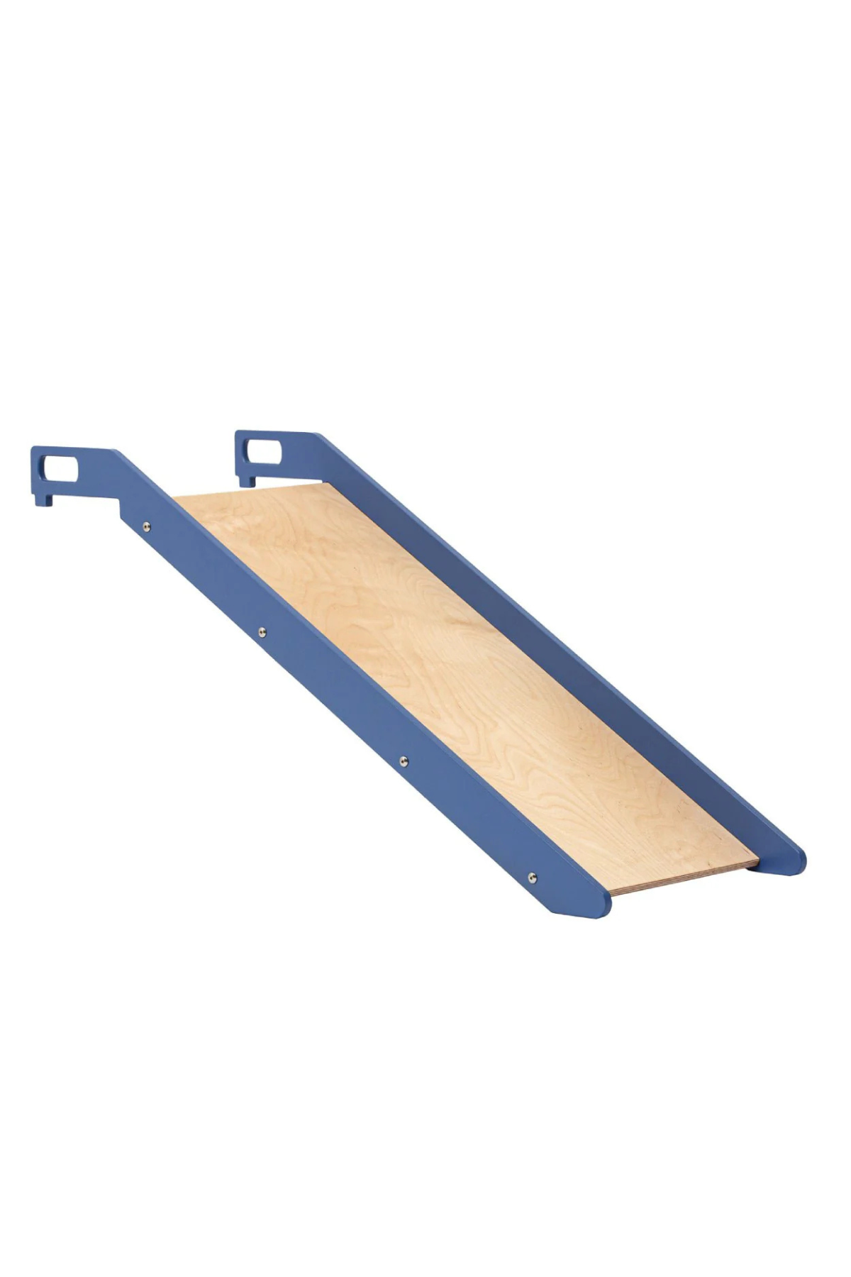 Blá rennibraut fyrir 2in1 og 4in1 hjálparturn frá Duck WoodWorks, hönnuð fyrir börn upp að 50 kg