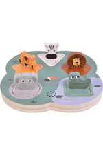 3D Safari hljóðpúsl – dýr og form á FSC® vottaðri púsla­plötu.
