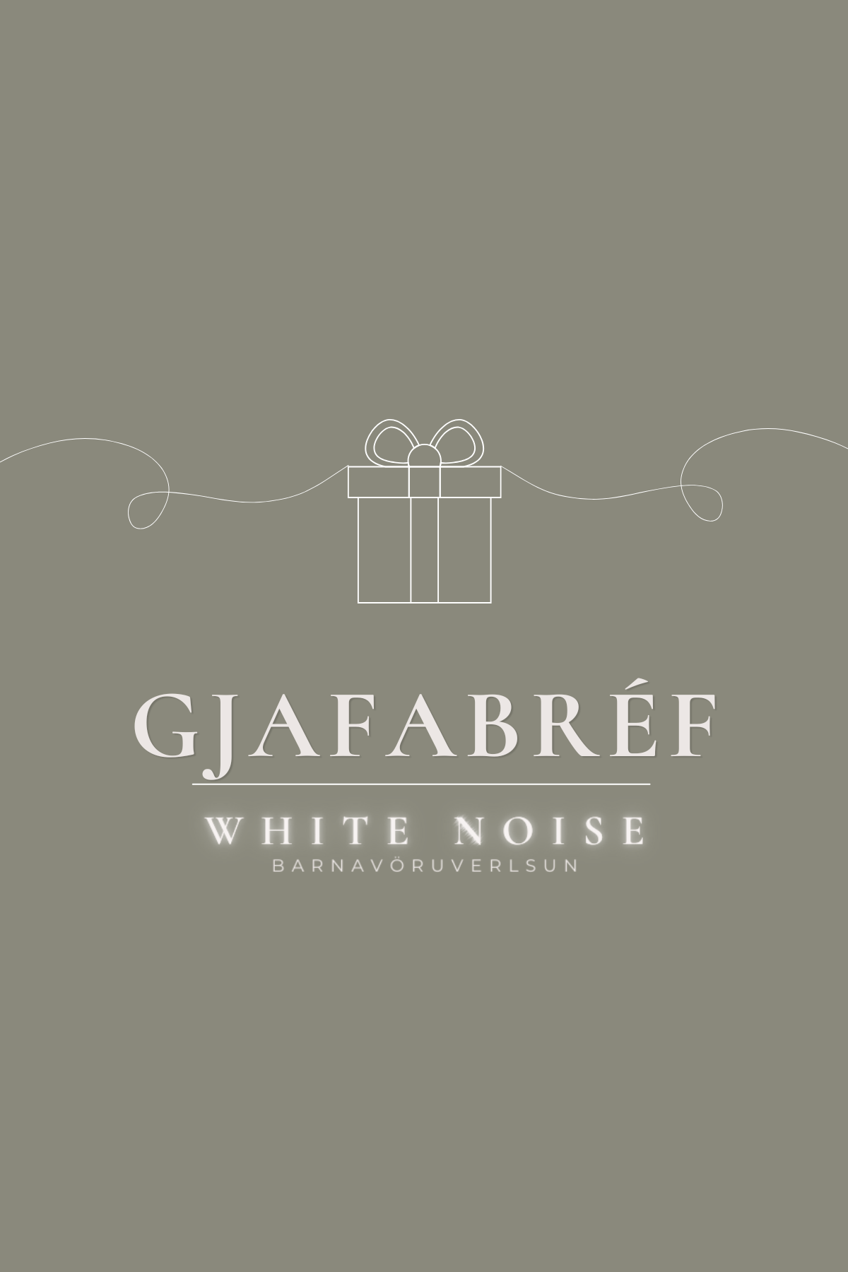 Gjafabréf frá White Noise Barnavöruverslun sem hægt er að prenta út og gefa