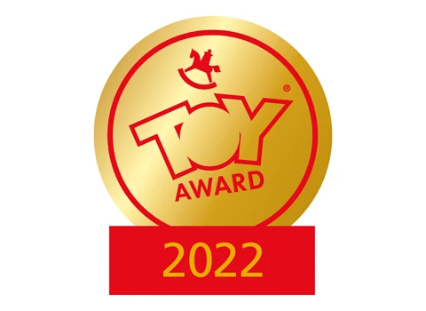 Viðurkenning fyrir 'Toy Award 2022' á hvítum bakgrunn.